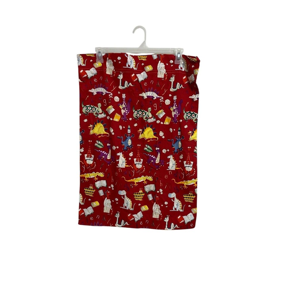 Handmade Dinosaur Pillowcases Set of 2 Red Friendly Things Kids Bedding